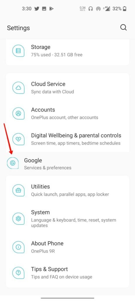 Google Alignment Issue on OnePlus