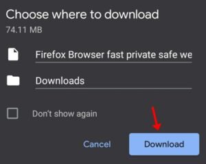 Chrome ask to download apk