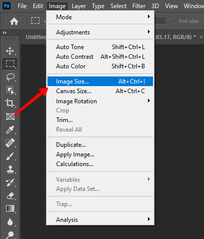 Image Size Compression option in Photoshop