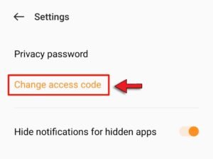 change access code